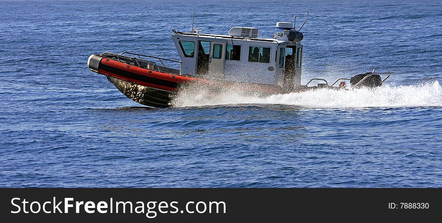 Fast boat with Water splash