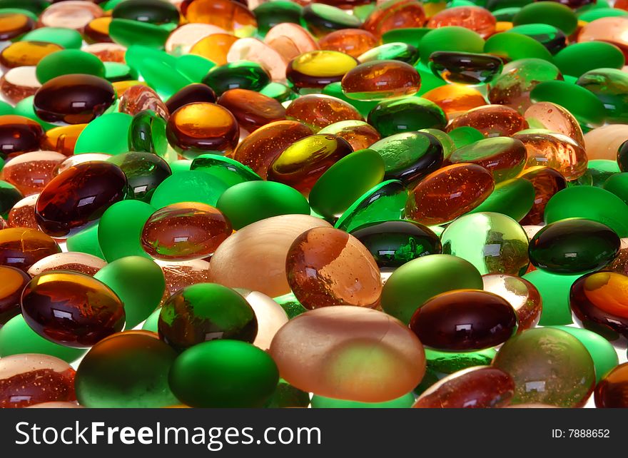 Colored glass spheres for background