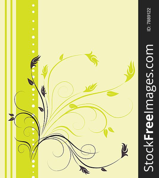 Abstract floral background. vector illustration