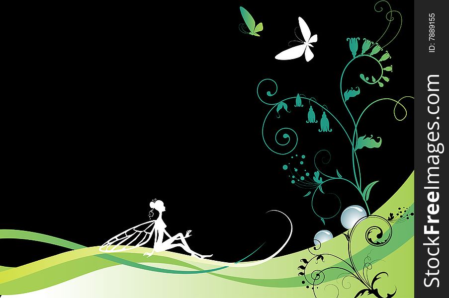 Vector illustration of fairy. element for designe. Vector illustration of fairy. element for designe