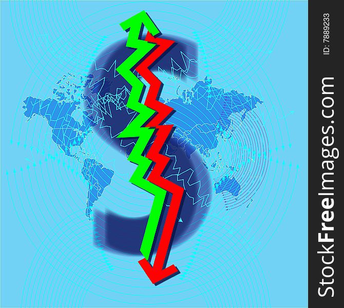 Capital crisis impacting world. Changes on stock exchange magnetising world. Capital crisis impacting world. Changes on stock exchange magnetising world