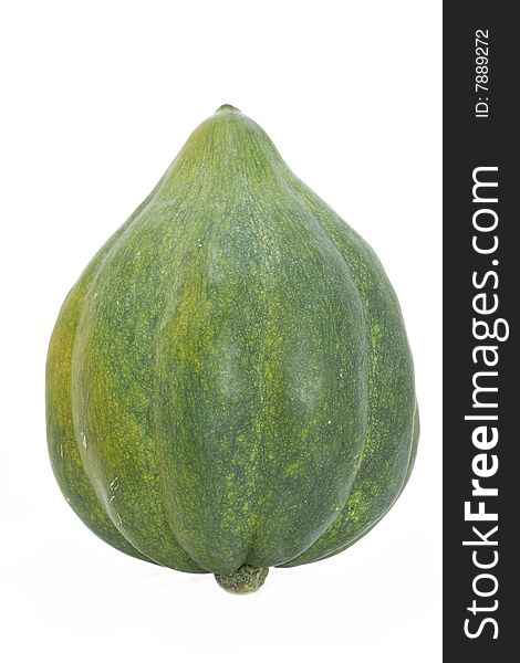 Isolated image of an acorn squash