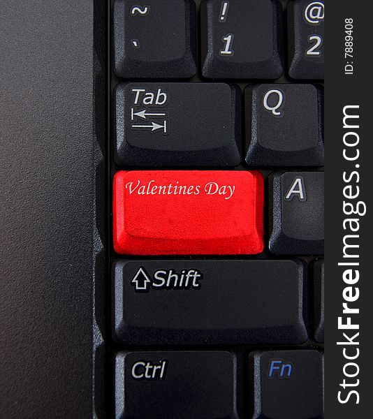 Keyboard with Valentines Day key