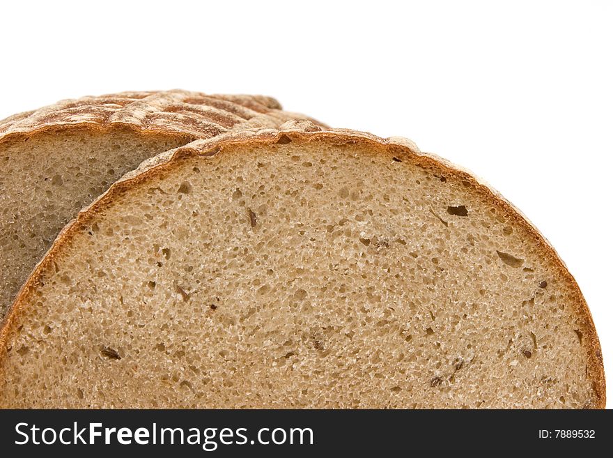 Rye bread with caraway seeds.