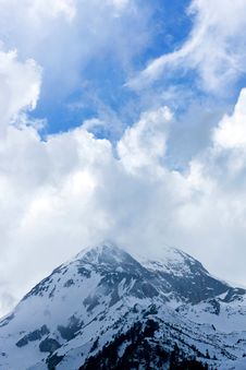 Peak In Fog Stock Image