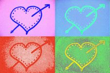 Colorful Hearts Royalty Free Stock Images Colorful Hearts Royalty Free Stock Images