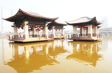 The Pavilion In The Water Royalty Free Stock Photo The Pavilion In The Water Royalty Free Stock Photo