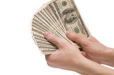 Male Hands With Money On White Background Stock Photography Male Hands With Money On White Background Stock Photography