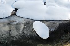Melting Snow On The Water Royalty Free Stock Image Melting Snow On The Water Royalty Free Stock Image