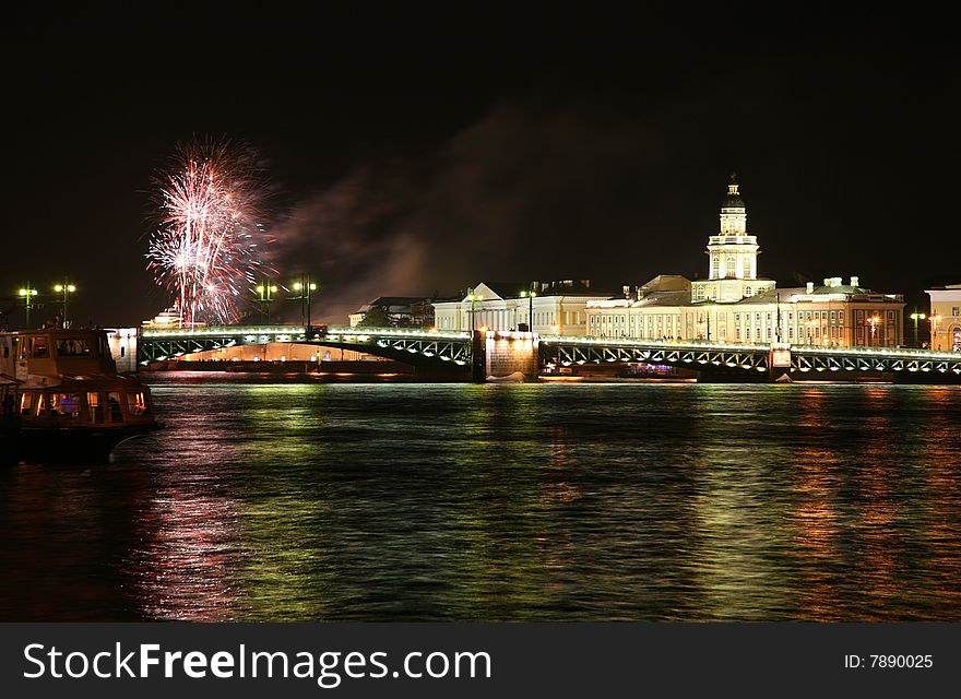 Firework in Saint Petersburg