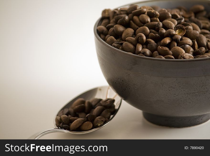 Coffee In Bowl With Spoon