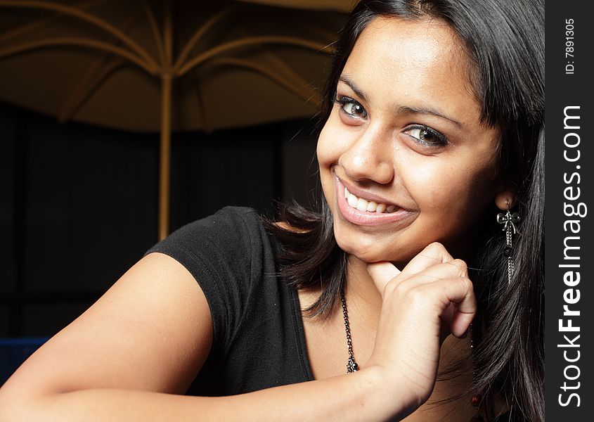 Headshot of a beautiful young woman. Headshot of a beautiful young woman