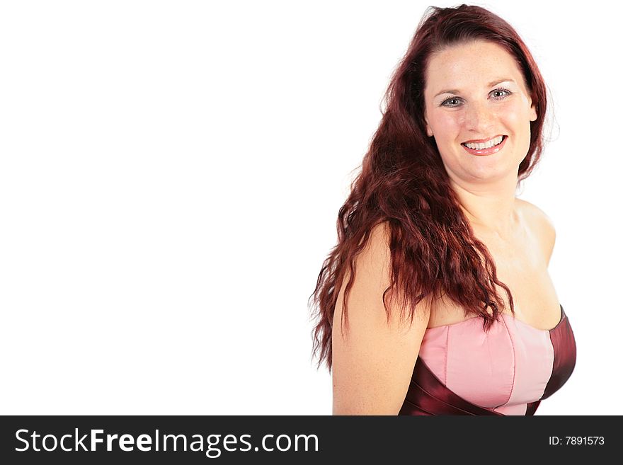 Smiling Attractive Woman Isolated