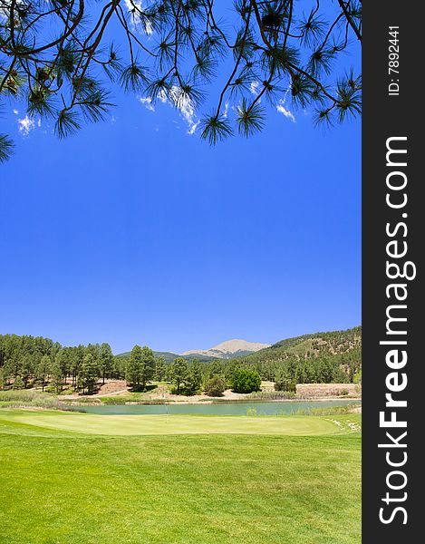 An image of a lush Arizona golf course. An image of a lush Arizona golf course