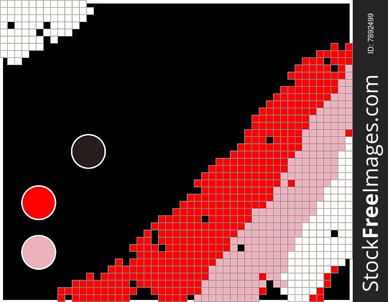 Abstract pixel black background, vector illustration