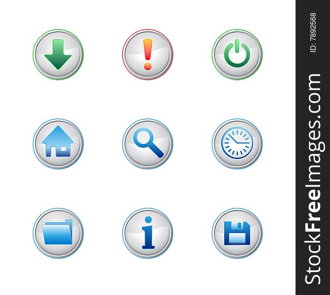 Vector illustration of different Website and Internet icons. Vector illustration of different Website and Internet icons