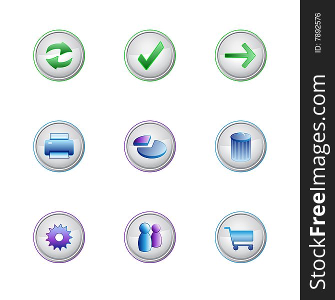 Vector illustration of different Website and Internet icons. Vector illustration of different Website and Internet icons