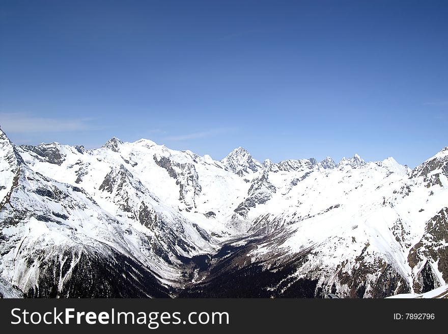 Caucasus Mountains. Dombaj. Winter resort