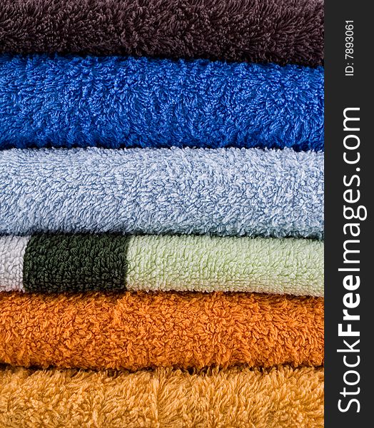 Abstract different color soft towels