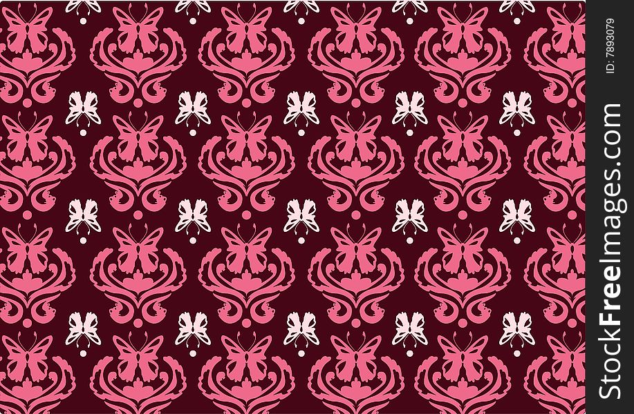 Retro abstract floral  Pattern