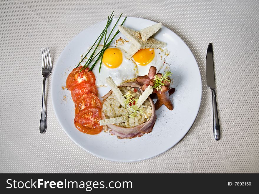 English Breakfast On The Plate