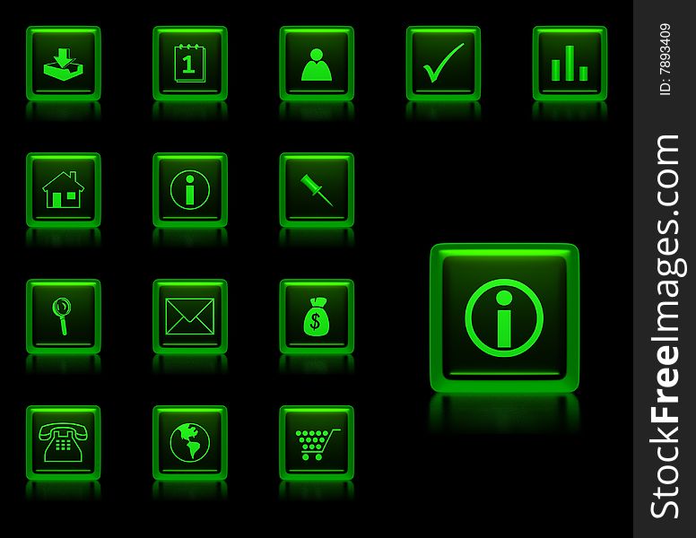 Green icons