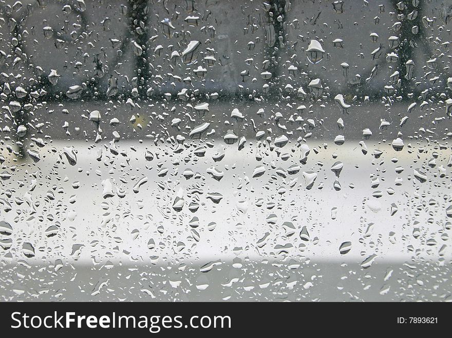 A background picture of rain droplets on glass
