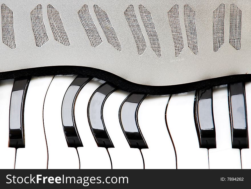 Curve keyboard of accordion abstract artistic background. Curve keyboard of accordion abstract artistic background