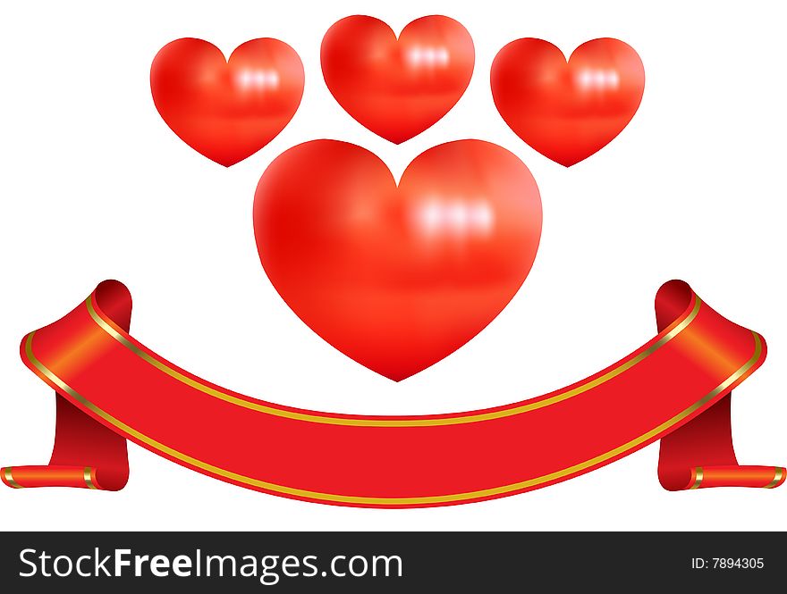 Heart arrow white background red