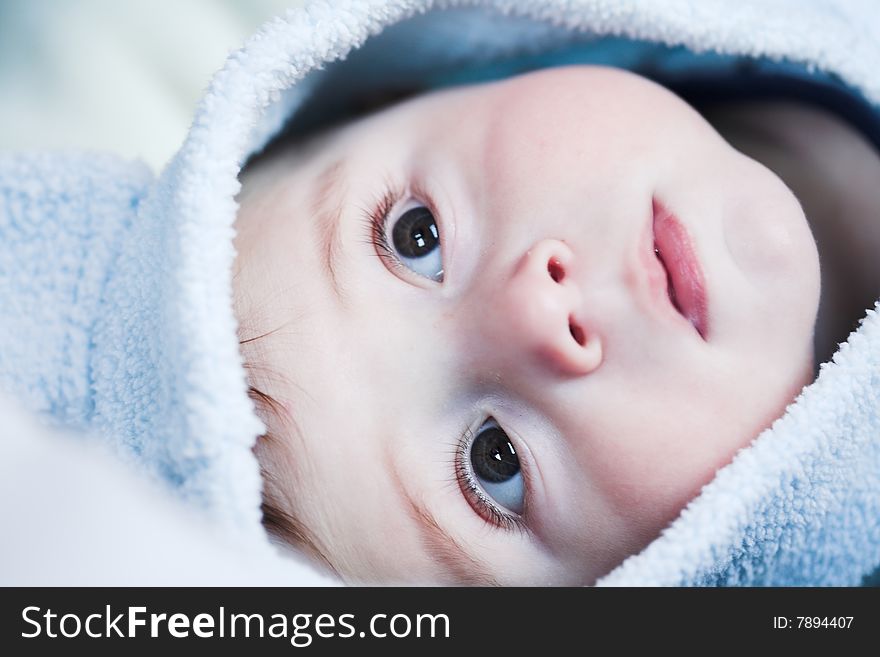 Close-up portrait of a cute child