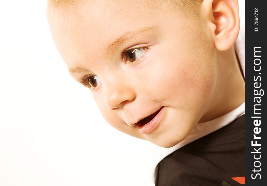 Beautiful smiling baby. close up.