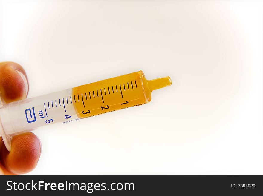Syringe injection in liquid medicine