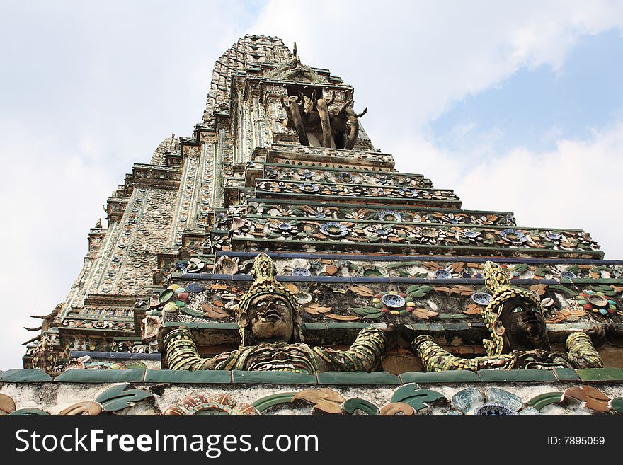 In Wat Arun (Temple of Dawn), Bangkok, Thailand