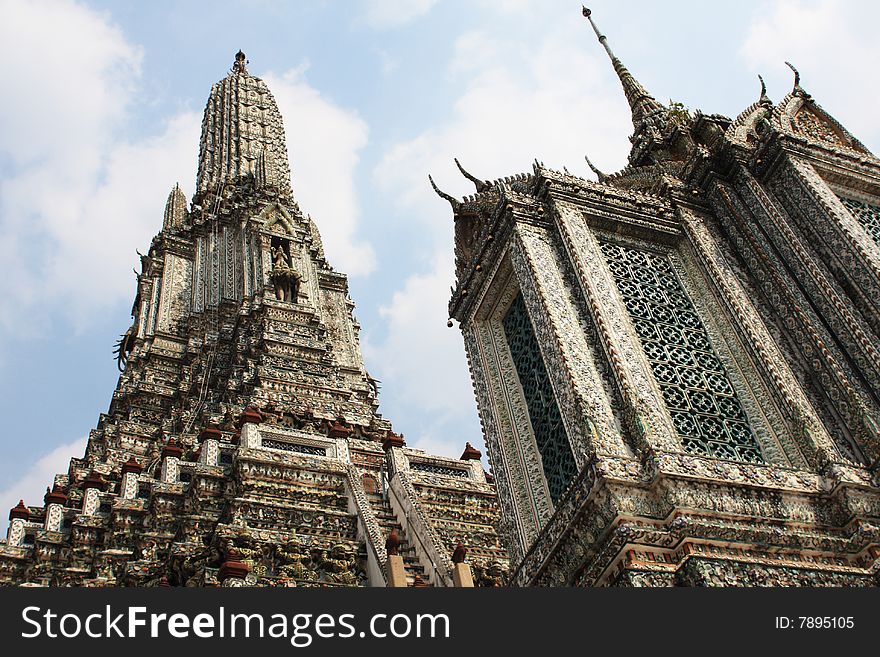In Wat Arun (Temple of Dawn), Bangkok, Thailand. In Wat Arun (Temple of Dawn), Bangkok, Thailand