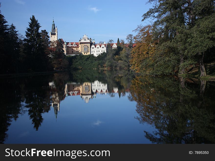 View of Chateau Pruhonice from the park, CzechRepublic