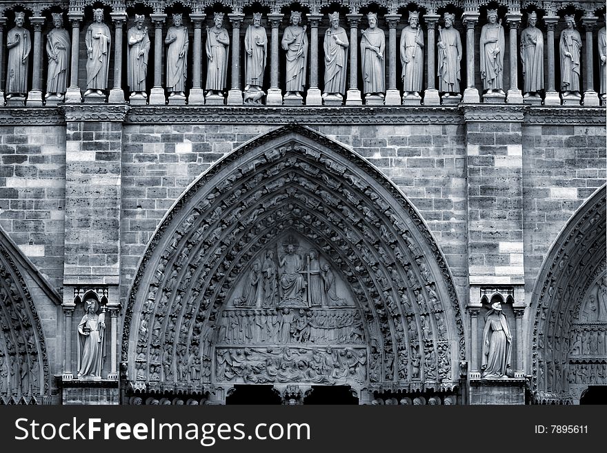 Notre Dame (detail), Paris, France