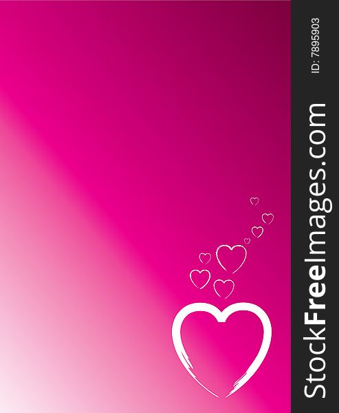 Fully editable vector heart pink background, various heart drawings. Fully editable vector heart pink background, various heart drawings