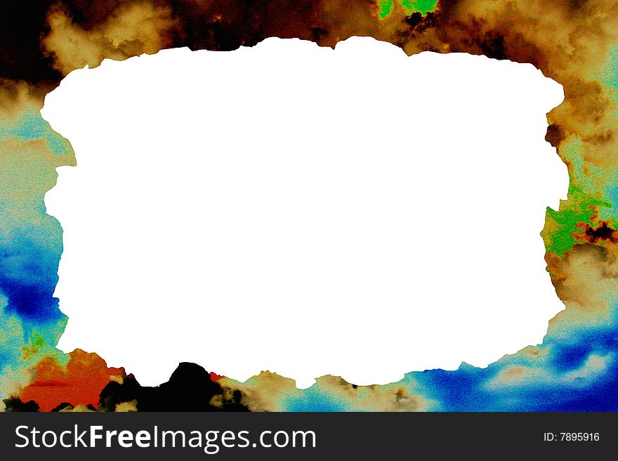 Multicolored background with a hole (as a frame). Multicolored background with a hole (as a frame)