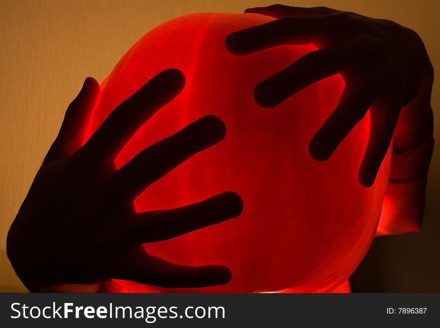 Awesome ball of light in someone's hands