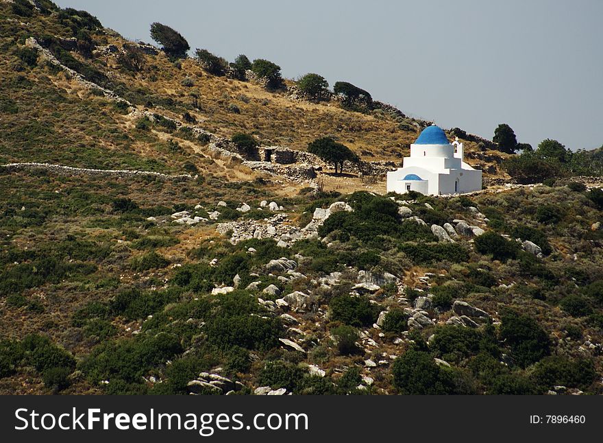 This church is on the island of Naxos in the Aegean sea. This church is on the island of Naxos in the Aegean sea