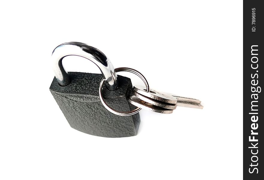 Steel Padlock And Keys