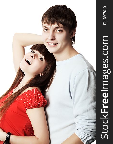 Portrait of young people in love. Shot in a studio. Portrait of young people in love. Shot in a studio.