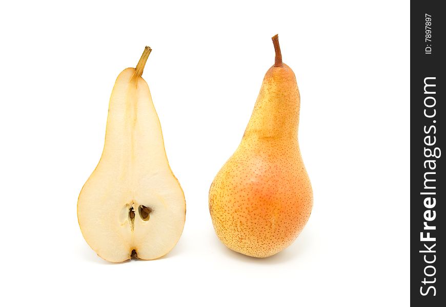 Pears isolated on the white background.