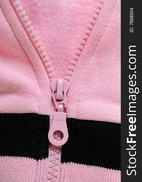 Closeup Of Pink Zipper