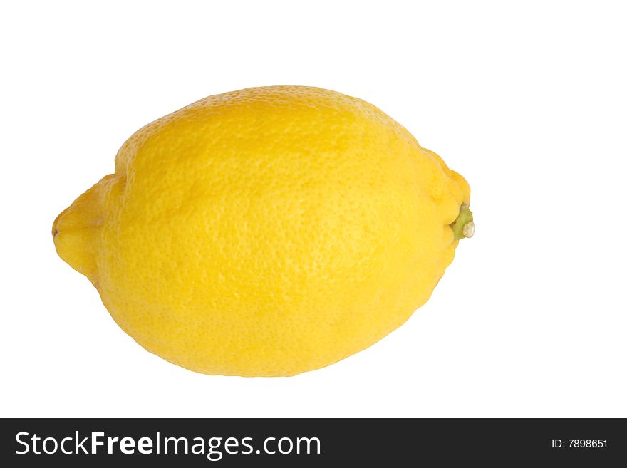 Ripe freshness yellow lemon isolated. Ripe freshness yellow lemon isolated