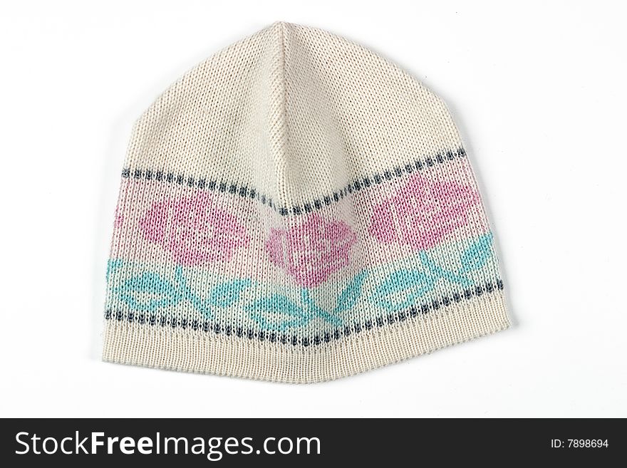 Winter fashion isolated woolen cap