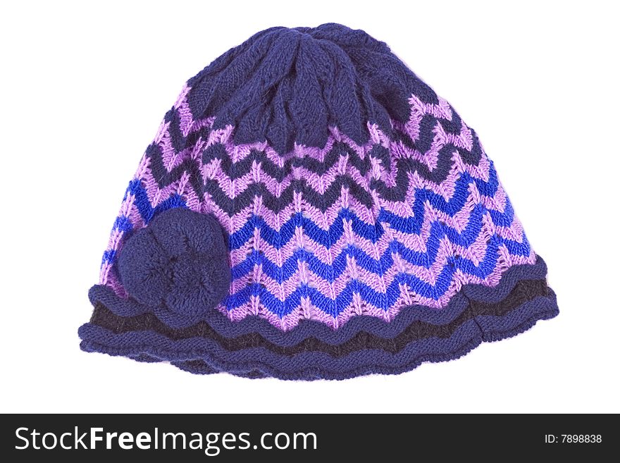 Winter fashion isolated woolen cap