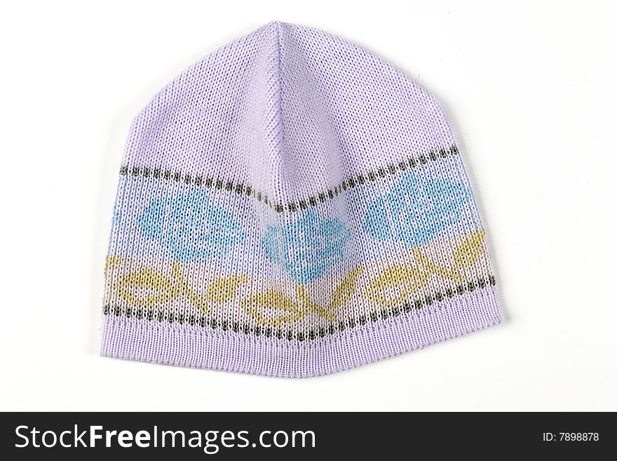 Winter fashion isolated woolen cap