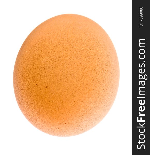 Chicken egg, macro, isolated on white