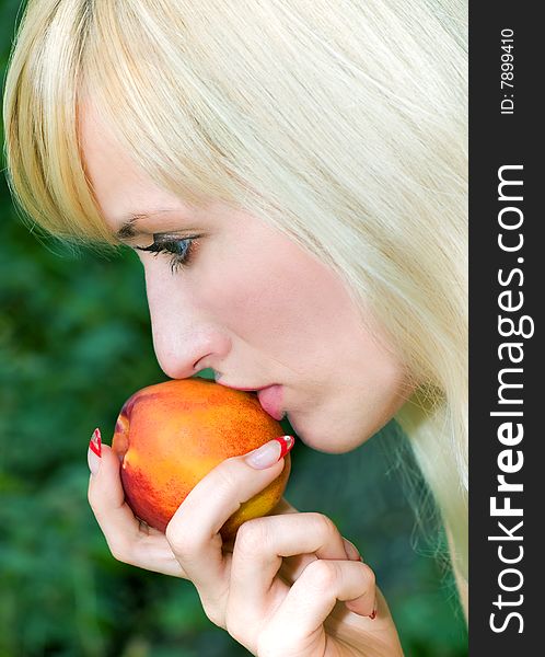 Girl With The Peach